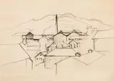 Herbert Boeckl, Donawitz, ca. 1942, charcoal on paper