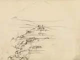 Herbert Boeckl, Eisenerz, ca. 1941, charcoal on paper