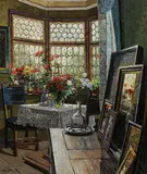 Josef Stoitzner, Bishop's Chambers in Guesthouse Senningerbräu in Bramberg, ca. 1930, oil on canvas