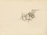 Herbert Boeckl, Study from the sketch book from Eisenerz, charcoal on paper