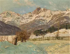 Reinhold Kukla, Mühlau near Admont, oil on canvas
