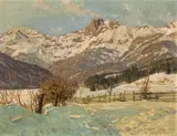 Reinhold Kukla, Mühlau near Admont, oil on canvas