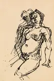 Herbert Boeckl, Nude study, 1926, India ink on paper