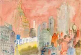Kurt Moldovan, New York, 1967, watercolour on paper