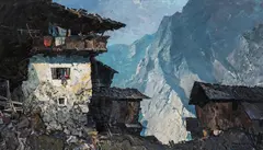 Oskar Mulley, Berghof (Garmisch), ca. 1935, oil on canvas