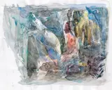 Siegfried Anzinger, Caveman, 1989, mixed media on paper; unframed
