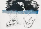 Siegfried Anzinger, Protozoan I, blue, 1983, mixed media on paper; unframed