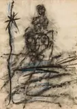Herbert Brandl, Untitled, 1988, mixed media on paper; framed