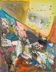 Karl Anton Fleck, Die Apokalyptischen Reiter" (The Horsemen of the Apocalypse), 1964, watercolour on paper; unframed