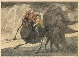 Paul Flora, Unwetter, Blitz und Donner" (Storm, lightning and thunder)