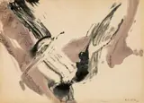 Karl Otto Götz, Untitled, 1955, gouache on paper; framed