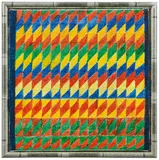 Hildegard Joos, Geometric composition, 2003, acrylic on canvas; unframed