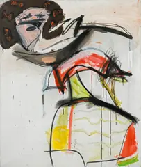 Jürgen Messensee, Infantin" Maria Theresa, 1983, mixed media on canvas; unframed