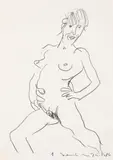 Otto Muehl, Heidi, 1985, graphite pencil on paper; unframed