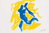Untitled by Otto Muehl, 1987, oil pastell on paper; unframed, sold Jun 2016