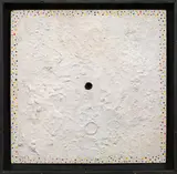 White concentration by Oswald Oberhuber, 1952, mixed media on hardboard; framed, sold Jun 2016