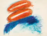 Markus Prachensky, Rechberg, 1966, mixed media on paper; unframed