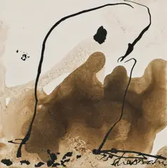 Emil Schumacher, Untitled, 1975, silkscreen overworked in coloures by the artist; edition of 50 copies; framed
