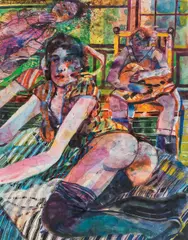 Heinz Stangl, Untitled, 1979, mixed media on paper; framed