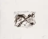 Antoni Tàpies, Ecriture, 1977, lithograph on Rives laid paper, edition:e.a.; unframed