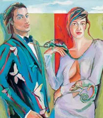 Vesna Vasovic, Querbinder, 2015, acrylic on canvas; unframed