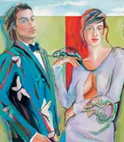 Vesna Vasovic, Querbinder, 2015, acrylic on canvas; unframed