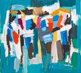 Carl Unger, Music at the garden, 1964, gouache on paper; framed