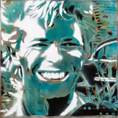 David Bowie by Wolfgang Uranitsch, 1997, acrylic spray on iron; a no. from a series of 6; unframed, sold Jun 2016