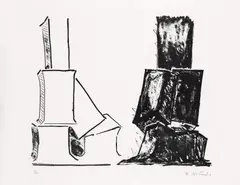 Verwandlung - Mappenwerk ( Metamorphosis - Portfolio) by Fritz Wotruba, 1972, original portfolio with 10 lithographs, Edition: 9/80; unframed, sold Jun 2016