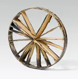 Walter Weer, Radobjekt "Der Symbole sieht, 1993, carboard, paper, painted