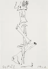 Andreas Urteil, Untitled, 1962, India ink on Japan paper; unframed