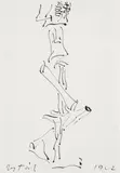 Andreas Urteil, Untitled, 1962, India ink on Japan paper; unframed