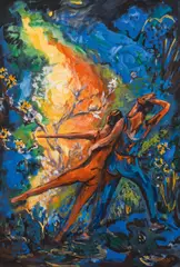 Roman Scheidl, Sehnsucht" (Desire), 1990, gouache on paper; framed