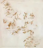 Zünder" (Matches) by Oswald Oberhuber, 1956, mixed media on hardboard; framed, sold Jun 2016