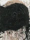 Schüttbild (action painting) by Hermann Nitsch, 2013, oil on canvas; framed, offered Jun 2016