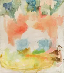 Untitled by Wolfgang Hollegha, ca. 1960, oil on canvas; unframed, sold Jun 2016