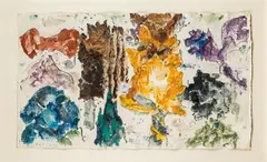 October (October) by Max Weiler, 1987, egg tempera on laid paper, grounded in white; framed, sold Jun 2016