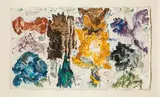 Max Weiler, October (October), 1987, egg tempera on laid paper, grounded in white; framed