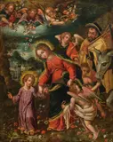 Otto van Veen, Flight into Egypt, oil on copper