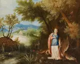 Adrian van Stalbemt, Saint Margaret of Antioch with the dragon, c. 1635, oil on copper