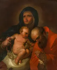 Madonna with child and Saint Liborius of Le Mans by Paolo Pagani, c. 1710, oil on canvas, offered Apr 2016