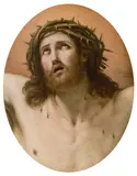 Christ with the crown of thorns by workshop of Guido Reni, oil on canvas, offered Apr 2016