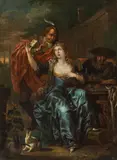 The love letter by Franz Christoph Janneck, oil on canvas, offered Apr 2016