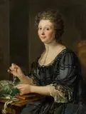 Portrait of a lady (perhaps Henriette Elisabeth Richter, née. Hoop) by Johann Heinrich Tischbein the Elder, c. 1775/80, oil on canvas, sold Apr 2016