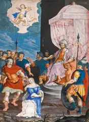 Wolfgang Högler, Beheading of a Saint, 1710, gouache on parchment