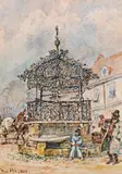 Rudolf von Alt, Fountain in Bruck an der Mur