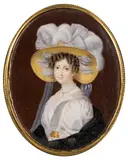 Portrait of a lady by circle of Francois Josef Justin Sieurac, oil on ivory, sold Apr 2016