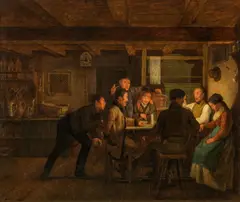 Johann Michael Neder, The marriage arrangement, 1836, oil on canvas