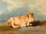 Friedrich Gauermann, Resting cattle on the meadow