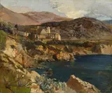 Emil Jakob Schindler, The Monastery S. Giacomo of Ragusa (nature study in evening light)